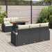 Set de canapele pentru grădină 6 pcs Negru Rattan poli - WALTI WALTI