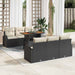 Set de canapele pentru grădină 7 pcs Negru Rattan poli - WALTI WALTI