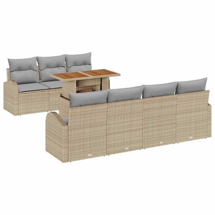 Set de canapele pentru grădină 8 pcs Bej Rattan poli - WALTI WALTI