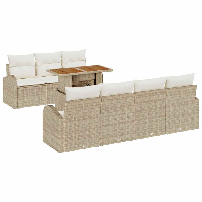 Set de canapele pentru grădină 8 pcs Bej Rattan poli - WALTI WALTI