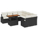Set de canapele pentru grădină 9 pcs Negru Rattan poli - WALTI WALTI