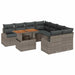 Set de canapele pentru grădină 9 pcs Gri Rattan poli - WALTI WALTI