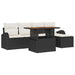 Set de canapele pentru grădină 6 pcs Negru Rattan poli - WALTI WALTI