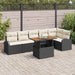 Set de canapele pentru grădină 7 pcs Negru Rattan poli - WALTI WALTI