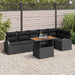 Set de canapele pentru grădină 7 pcs Negru Rattan poli - WALTI WALTI