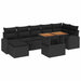 Set de canapele pentru grădină 8 pcs Negru Rattan poli - WALTI WALTI