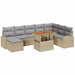 Set de canapele pentru grădină 9 pcs Bej Rattan poli - WALTI WALTI