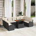 Set de canapele pentru grădină 10 pcs Negru Rattan poli - WALTI WALTI