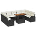 Set de canapele pentru grădină 10 pcs Negru Rattan poli - WALTI WALTI