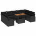 Set de canapele pentru grădină 10 pcs Negru Rattan poli - WALTI WALTI