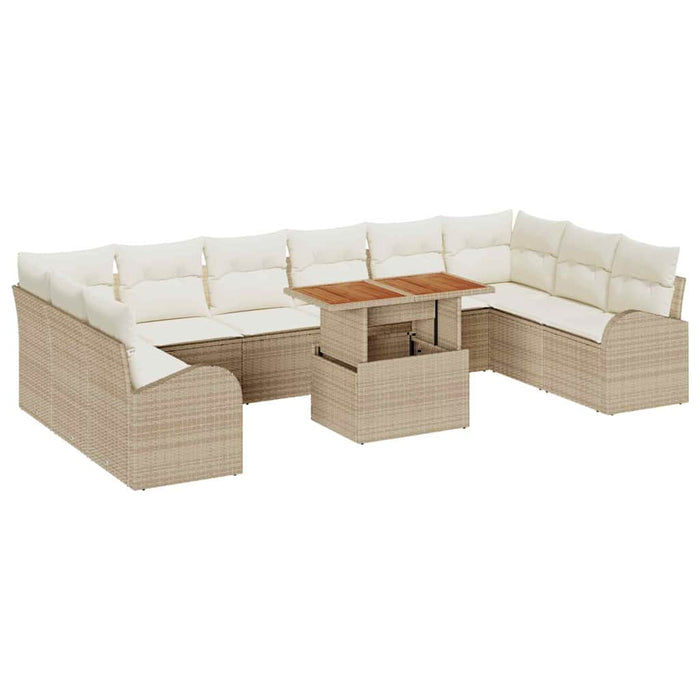 Set de canapele pentru grădină 11 pcs Bej Rattan poli - WALTI WALTI