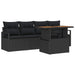 Set de canapele pentru grădină 5 pcs Negru Rattan poli - WALTI WALTI
