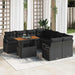 Set de canapele pentru grădină 9 pcs Negru Rattan poli - WALTI WALTI