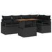 Set de canapele pentru grădină 6 pcs Negru Rattan poli - WALTI WALTI