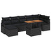 Set de canapele pentru grădină 8 pcs Negru Rattan poli - WALTI WALTI