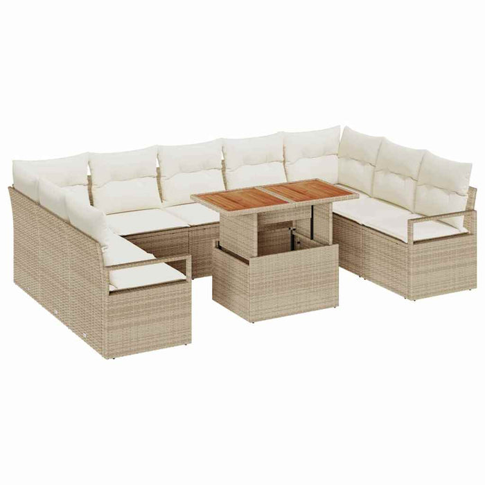 Set de canapele pentru grădină 10 buc. Bej Rattan poli - WALTI WALTI