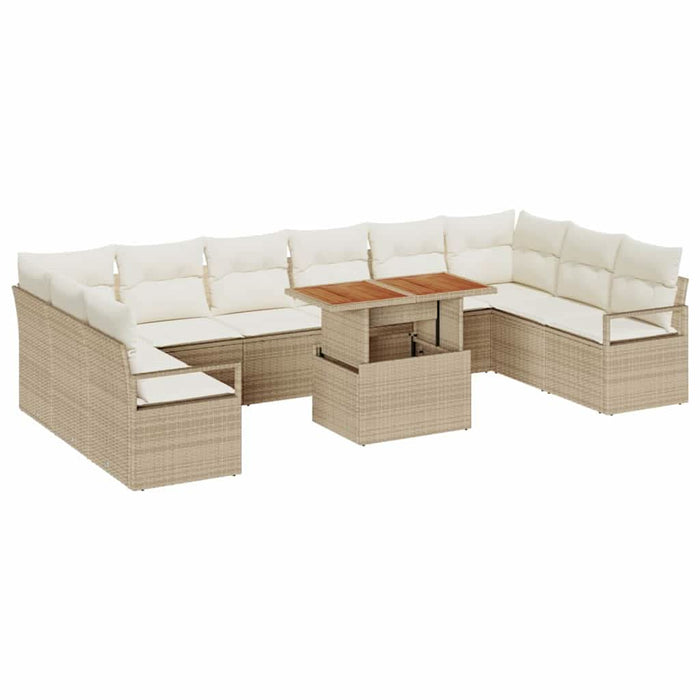 Set de canapele pentru grădină 11 pcs Bej Rattan poli - WALTI WALTI