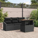 Set de canapele pentru grădină 5 pcs Negru Rattan poli - WALTI WALTI