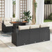 Set de canapele pentru grădină 6 pcs Negru Rattan poli - WALTI WALTI