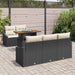 Set de canapele pentru grădină 6 pcs Negru Rattan poli - WALTI WALTI
