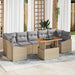 Set de canapele pentru grădină cu pernă 8 pcs Bej, Gri deschis - WALTI WALTI