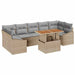 Set de canapele pentru grădină cu pernă 8 pcs Bej, Gri deschis - WALTI WALTI