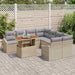 Set de canapele pentru grădină 9 pcs Bej Rattan poli - WALTI WALTI