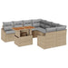 Set de canapele pentru grădină 9 pcs Bej Rattan poli - WALTI WALTI
