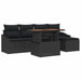 Set de canapele pentru grădină 6 pcs Negru Rattan poli - WALTI WALTI