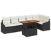 Set de canapele pentru grădină 7 pcs Negru Rattan poli - WALTI WALTI