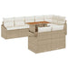 Set de canapele pentru grădină 9 pcs Bej Rattan poli - WALTI WALTI