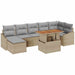Set de canapele pentru grădină 8 pcs Bej Rattan poli - WALTI WALTI