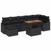 Set de canapele pentru grădină 8 pcs Negru Rattan poli - WALTI WALTI