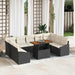 Set de canapele pentru grădină 10 pcs Negru Rattan poli - WALTI WALTI