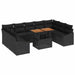 Set de canapele pentru grădină 10 pcs Negru Rattan poli - WALTI WALTI