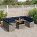 Set de canapele pentru grădină 10 pcs Gri Rattan poli - WALTI WALTI