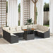 Set de canapele pentru grădină 11 pcs Negru Rattan poli - WALTI WALTI