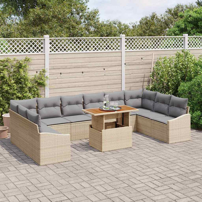 Set de canapele pentru grădină 11 pcs Bej Rattan poli - WALTI WALTI