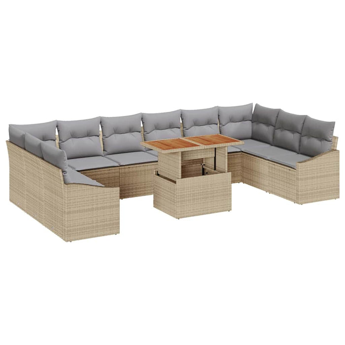 Set de canapele pentru grădină 11 pcs Bej Rattan poli - WALTI WALTI