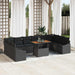 Set de canapele pentru grădină 11 pcs Negru Rattan poli - WALTI WALTI