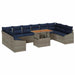 Set de canapele pentru grădină 11 pcs Gri Rattan poli - WALTI WALTI