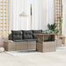 Set de canapele pentru grădină 5 pcs Gri Rattan poli - WALTI WALTI