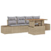 Set de canapele pentru grădină 5 pcs Bej Rattan poli - WALTI WALTI