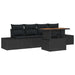 Set de canapele pentru grădină 5 pcs Negru Rattan poli - WALTI WALTI