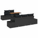 Set de canapele pentru grădină 6 pcs Negru Rattan poli - WALTI WALTI