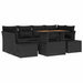 Set de canapele pentru grădină 7 pcs Negru Rattan poli - WALTI WALTI