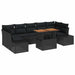 Set de canapele pentru grădină 8 pcs Negru Rattan poli - WALTI WALTI