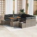 Set de canapele pentru grădină 9 pcs Gri Rattan poli - WALTI WALTI