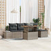 Set de canapele pentru grădină 6 pcs Gri Rattan poli - WALTI WALTI