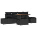 Set de canapele pentru grădină 6 pcs Negru Rattan poli - WALTI WALTI